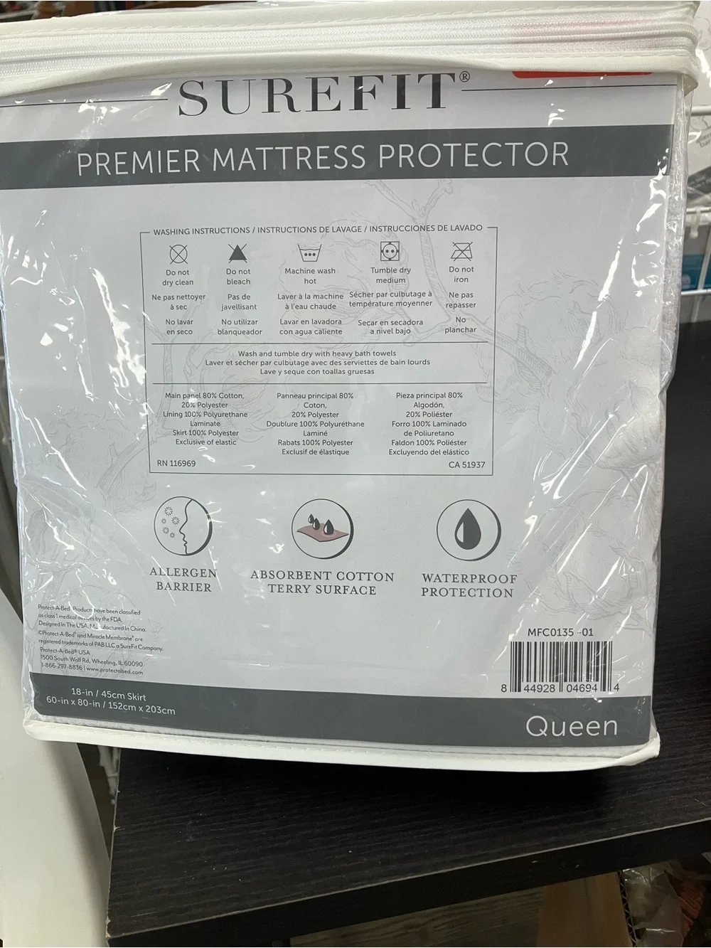 Sure Fit Premier Mattress Protector Size Queen